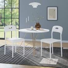 Chaises de salle à manger - Blanc - Voir 3