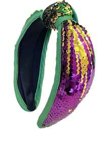 1 件简约时尚闪亮发箍，适合青少年和女孩的百搭发带，可用于派对和日常佩戴 - 彩色 - 查看 6