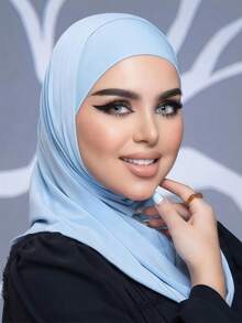 1顶女士中东/阿拉伯/迪拜/土耳其穆斯林经典纯色端庄优雅休闲头巾帽，柔软透气的莫代尔/棉混纺面料，适合日常生活、节日、祈祷等场合。 - 多色 - 查看 9