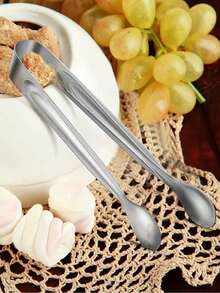 1/6/12/24入組不鏽鋼小方糖夾，多功能水果和食品夾，糖果夾，非常適合廚房、餐廳、咖啡館、甜點店、糖果店等 - 銀色 - 查看 9