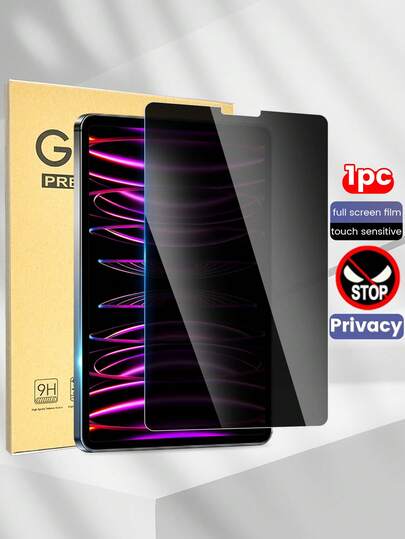 1pc Privacy Screen Protector Film, For IPad 11 Inch (A16)/Air/Pro/1/2/3/4/5/6/7/8/9/10/11, 7.9/8/9.7/10.2/10.5/10.9/11 Inch, Anti-Peeping Privacy Protection, Anti-Drop Anti-Scratch