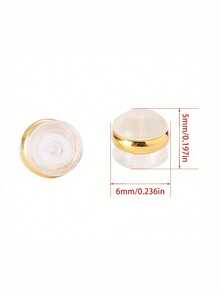 10/20/50pcs Silicone Earring Backs/Stoppers, Suitable For Earrings/Dangle Earrings, Locking Safety Earring Backs, Securely Hold Heavy Earrings, Non-Irritating & Hypoallergenic Soft Transparent Earring Backs - Silver - View 2