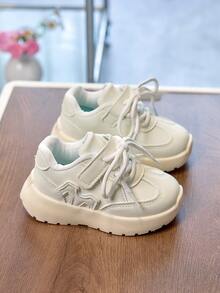 Kids' Sports Shoes, New Spring/Autumn Boys' Soft Sole Anti-Slip Girls' Fashion Versatile Casual Shoes, Toddler Shoes - White - View 4