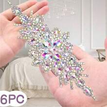 Crystal Glass Diamond High-End Handmade Rhinestone Sticker, Bridal Waist Belt, Hot Melt Glue Diamond Sticker, Wedding Decoration, Bridal Accessories, DIY Craft Supplies - Multicolor - View 13
