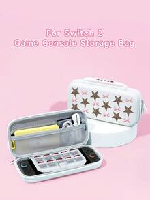 1件装豹纹、星形、蝴蝶结图案保护套，兼容Switch 2/Switch NS/Switch OLED/Lite，Switch配件，全套包含便携包、卡槽底座，Switch玩家的最佳礼物 - 彩色 - 查看 5