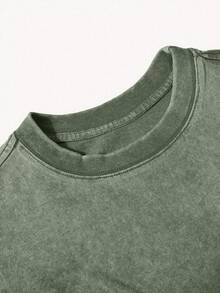 Stonewashed Streetwear Cat Dark Head Skull Emo Gothic Fans Street Fashion Urban Culture Unisex Men's Women's 100% Cotton Top Premium Streetwear New Release Immediate Shipping Various Colors!! - 綠色 - 查看 2