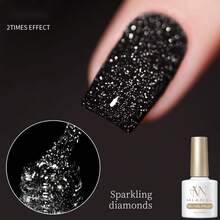 MIANEL 10ml 冬季美甲黑色水钻凝胶指甲油 2026 新款亮白色指甲油 黑色指甲油 沙龙专用 UV 灯指甲油 适用于指甲和脚趾甲 美甲用品 美甲 - 彩色 - 查看 13