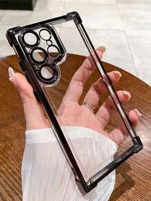 Luxury Shockproof Transparent Lens Protective Case, Hybrid Anti-Fall Protective Cover For Samsung Galaxy S26 Ultra, S25 Ultra, S24, S23 Ultra, S22 Ultra - Black - View 4