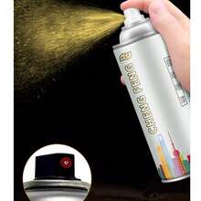 Silver Spray Paint Can, Hand-Operated Matte Spray Paint Can For Walls, Cars, Anti-Rust - A - View 1