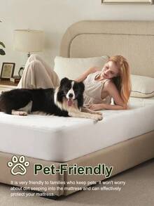 16-Inch Bamboo Fiber Waterproof Mattress Protector, Soft Breathable Mattress Cover, Fits Mattresses Up To 16 Inches Thick, Provides Full Protection - Mint Green - View 6