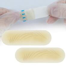 10pcs Eyebrow Transfer Stickers, Eyebrow Practice Tools, Permanent Makeup Training And Practical Exercise Dedicated Eyebrow Protective Stickers. Realistic Microblading Practice Pads, Used For Fine Eyebrow Shaping With Microblade - Multicolor - View 4