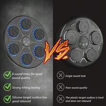 Music Boxing Machine With Gloves,Adult Smart Wall-Mounted Boxing Machine,Boxing Training Machine,Boxing Workout Equipment,High-Quality Electronic Boxing Training Target,Agility Training Equipment,Easy-To-Install Boxing Target,Music Boxing Machine With Adult Premium Boxing Gloves,Suitable For Home, Office And Gym - 黑色拳擊機+黑手套 - 查看 7