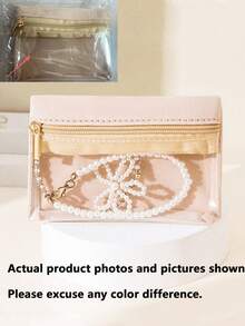 小巧精致的首饰盒，迷你首饰收纳盒，便携式旅行首饰盒，带拉链，可收纳耳环、戒指、项链、吊坠、手表、口红等，是旅行、伴娘礼物、女孩和女士的理想之选。 - 彩色 - 查看 3