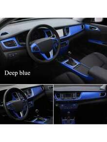 1卷耐用碳纤维TPU汽车贴膜 - 自粘防水乙烯基贴膜，适用于室内/室外装饰，柔和粉色边缘，适用于汽车，汽车乙烯基贴膜，汽车配件改装 - 均碼 - 查看 5