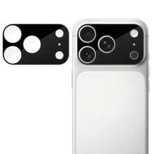 17 Pro Max 全屏印刷高清防指纹 AR 镀膜钢化玻璃镜头膜 - 黑色 - 查看 2