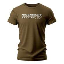 Luxury Casual T-Shirt Nissan Skyline GT-R R34 Ref: 360 - Óxido marrón - Ver 2