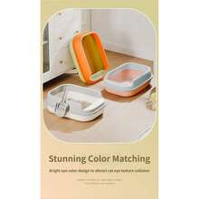 Large Litter Box, Thickened Splashproof Cat Toilet, Cat Pet Supplies, Litter Box With Scoop - one-size - View 7