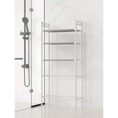 Organizador de Lavandería con Ruedas 360° - Estante de 3 Niveles y Bandeja Extraíble de Acero para Lavadora Secadora Soporte de 120kg Diseño Compacto con Ganchos Ahorra Espacio