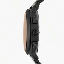 Fossil 男士石英不锈钢三针腕表，不锈钢表壳，防刮玻璃 FS4682 - 黑色 - 查看 2