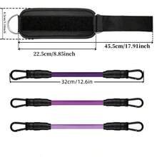 1pc/3pcs Ankle Resistance Bands, Fitness Ankle Straps With Bands For Leg And Butt Workout, Ankle Cuffs With Exercise Bands - Purple - View 5