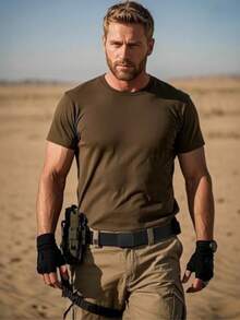 Nylon Canvas Breathable Military Tactical Belt For Men, With Plastic Buckle - Multicolor - View 2