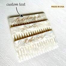 Personalized Acetate Comb Engraving | Wedding Gift | Bachelorette | Bridal Shower | Bridesmaid Proposal | Birthday | Graduation | Halloween Gift,Chic Autumn - Multicolor - View 1