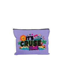 1个邮轮主题旅行化妆包，印有“邮轮时光”字样 - 充满活力的航海风化妆包，旅行收纳包，邮轮和海浪图案，耐用拉链收纳袋，休闲轻便的化妆包，非常适合存放洗漱用品和小物件，适合夏季户外活动、海滩度假、旅行、商务出行、健身、露营，是理想的生日礼物、节日礼物、派对礼物、度假礼物。 - 彩色 - 查看 15