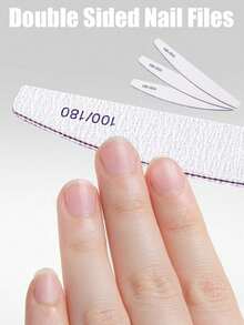 指甲锉，双面指甲抛光器，专业美甲护理工具，DIY指甲修型，打磨，适用于打磨指甲。最适合女性指甲和脚趾甲，非常适合在家或美甲沙龙使用，美甲护理用品。 - 多色 - 查看 3