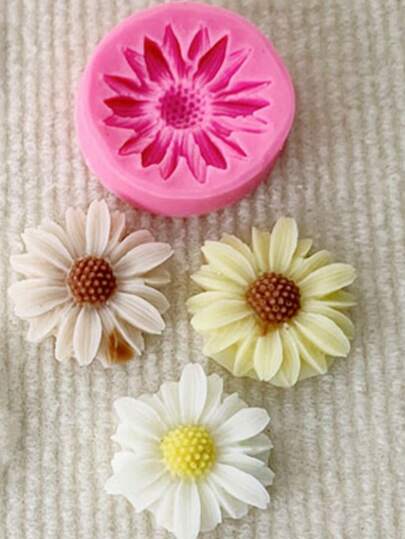 1pc Chrysanthemum Scented Candle Silicone Mold DIY Chrysanthemum Scented Plaster Fragrance Stone Home Decor Silicone Mold