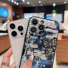 17、 16 Pro Max、 15 Pro Max、 13、 12 に対応したスケルトン バタフライ ムーン 電話ケース。TPU 素材で作られており、耐衝撃性と落下保護を提供し、気まぐれなデザインと滑らかな手触りが特徴で、個性を表現し、愛する人への心のこもった贈り物に最適です。 - ブラック - チェックする 3