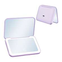 LED化妆镜，便携式迷你化妆镜，USB充电式LED旅行化妆镜，带灯口袋镜，可调节灯光，3种灯光模式 - 白光、自然光、暖光，触摸屏亮度控制，多功能化妆镜，适用于宿舍、旅行、化妆、办公室、卧室，最佳圣诞礼物（女士适用） - 彩色 - 查看 12