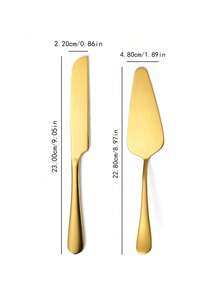1pc/2pcs Stainless Steel Cake Shovel, Bread Knife, Dessert Knife, Wedding & Birthday Cake Shovel, Pizza Shovel Back To School-ASFDSA - 1把麵包刀 - 查看 4