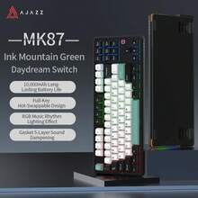AJAZZ MK87 无线机械键盘，TKL 布局，3 种模式，10000mAh 电池，持久续航，RGB 灯效可自定义，87 键，适用于办公、游戏，兼容多种系统 - 彩色 - 查看 20