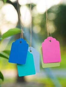 100pcs Hanging Plant Tags, Plastic Waterproof Sunproof Non-Fading PVC Tags, Waterproof Plastic Hanging Tags Garden Markers, Waterproof Succulent Plant Labels - Multicolor - View 11