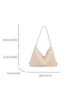 2026 New Casual Commuter Tote Bag For Women, Large Capacity One Shoulder Crossbody Bag, Retro Fashion Lightweight Backpack - White - View 5