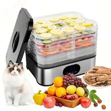 400W 5-Tier Food Dehydrator, Home Electric Food Drying Machine For Jerky, Fruit, Vegetable, Pet Treats, 72-Hour Timer With Temperature & Fan Speed Control - EU F Type Plug(220-240V) - View 9