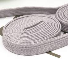 Flat Woven Polyester Shoelaces, 10mm Wide Multicolor Optional, Durable Flat Shoe Strings, Universal Canvas Work Shoes, Ribbon Accessory - X014 Dark Green - View 9