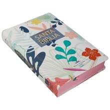 BIBLIA 1960 MANUAL SEMIFLEXIBLE FLORES PRIMAVERAL LETRA GRANDE 12 PUNTOS - Libro único - Ver 3