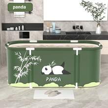 Contemporary Portable Folding Soaking Bath Tub, Rectangle Shape, Efficient Temperature Retention for Hot and Cold Spa, Sauna, and Ice Baths, Ideal for Home SPA and Adult Shower Use, Therapeutic Soaking | Unique Bathtub | Foldable Design, Portable - C - Ver 4