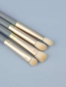 4 PCS Soft Synthetic Hairs Eye Makeup Brushes For Blending Eyebrow Eyeliner Eyeshadow (Lightblue) - Baby Blue - View 4