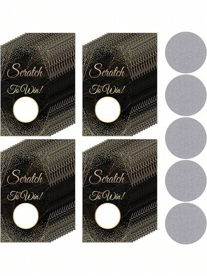 24pcs/12pcs/6pcs Customizable Blank Gift Card Vouchers, Suitable For Small Businesses. Can Customize Text Or Motto According To Needs. Ideal For Holidays, Weddings, Birthdays, Parties. Pink Birthday Scratch Card, Suitable As Gift For Husband, Boyfriend, Mother's Day