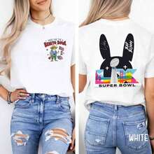 Women's And Men's Benito Bowl 2026  Shirt, Bad Game Day Bunny Double-Sided Patternble Shirt, Halftime  Bowl  Team Benito Bowl Football Shirt-New Autumn/Winter Collection: Unisex Relaxed Fit Long-Sleeve Crew Neck Sweatshirt - 白色2 - 查看 1