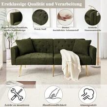 Sofa Bed Mattress - Green + Teddy - View 5