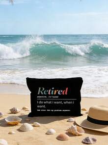 女士退休化妆包，印有“我行我素，想干嘛就干嘛”字样，“退休”主题化妆包，退休礼物袋，可重复使用，彩色图案手提袋，优雅拉链封口，适合学习、教堂礼拜、旅行、海滩等场合。可机洗，退休礼物，送给女性的退休礼物，适合节日、生日、婚礼，时尚设计，是送给女性的完美退休礼物。 - 彩色 - 查看 3