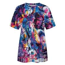 The Mandalorian  Women's Casual Crew Neck T-Shirt - Short Sleeve Summer Top For Everyday Wear, Comfortable Stretchy Tee, Classic Fit Basic Women's Clothing - 黑色 - 查看 4