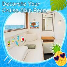 6 Stück große magnetische Kreuzfahrtschiff Tür Magnete - nautisches Anker und Strand Thema Gummi Aufkleber für Kabinentüren, Bootsdekoration, Kühlschrank - Kreuzfahrtschiff Dekoration - 6Pcs - Übersicht 6