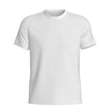 Kit 5 Camisa Masculina Camiseta Gola Redonda Lisa Algodão - Branco - Visão 2