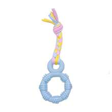 1pc - Dog Chew Toy, Brightly Colored To Attract Dogs' Attention, Made Of Durable Rubber And Rope, Perfect For Dogs To Play With, Interact With, Relieve Boredom, Prevent Mischief And Destruction, And Burn Energy. A Great Gift For Dogs And Pets. - Multicolor - View 9