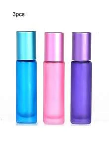 1/2/3/5pcs 10ml Multi-Color Smooth Perfume/Essential Oil Refillable Glass Roll-On Bottles, Portable Liquid Containers For Travel - Multicolor - View 10