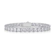1pc Moissanite Tennis Bracelet 925 Sterling Silver Women's Tennis Bracelet, Hip-Hop Personalized Tennis Bracelet, Luxury Fashion Gift For Valentine's Day, Mother's Day, Wedding, Anniversary, Birthday, Daily Wear - Silver - View 19